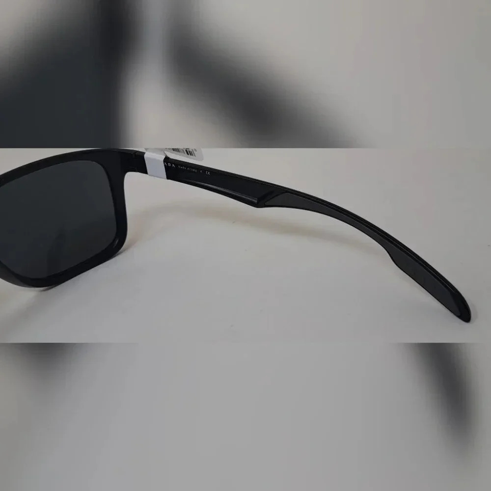 NWT Prada Linea Rossa Black  Black Sport Rectangle SPS 04O 1BO-1A1 58-16-140 - Picture 14 of 16